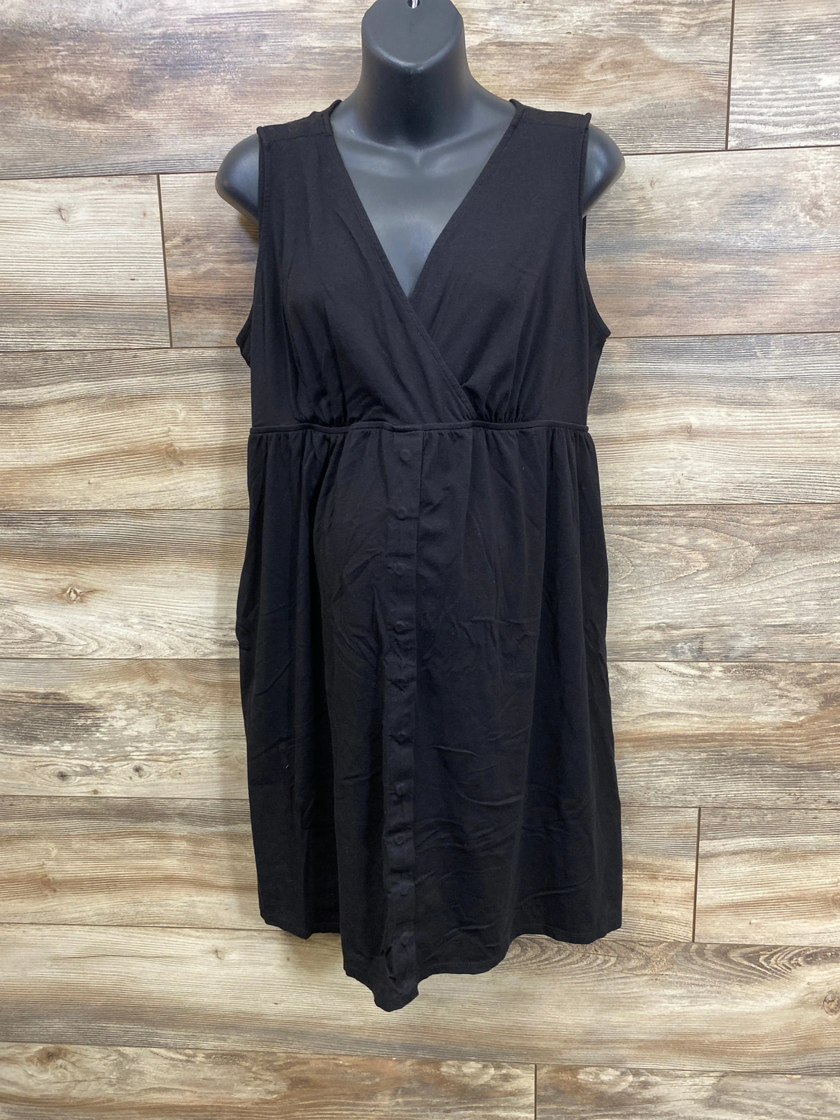 Motherhood Maternity Nursing, Labor And Delivery Gown Black sz Large