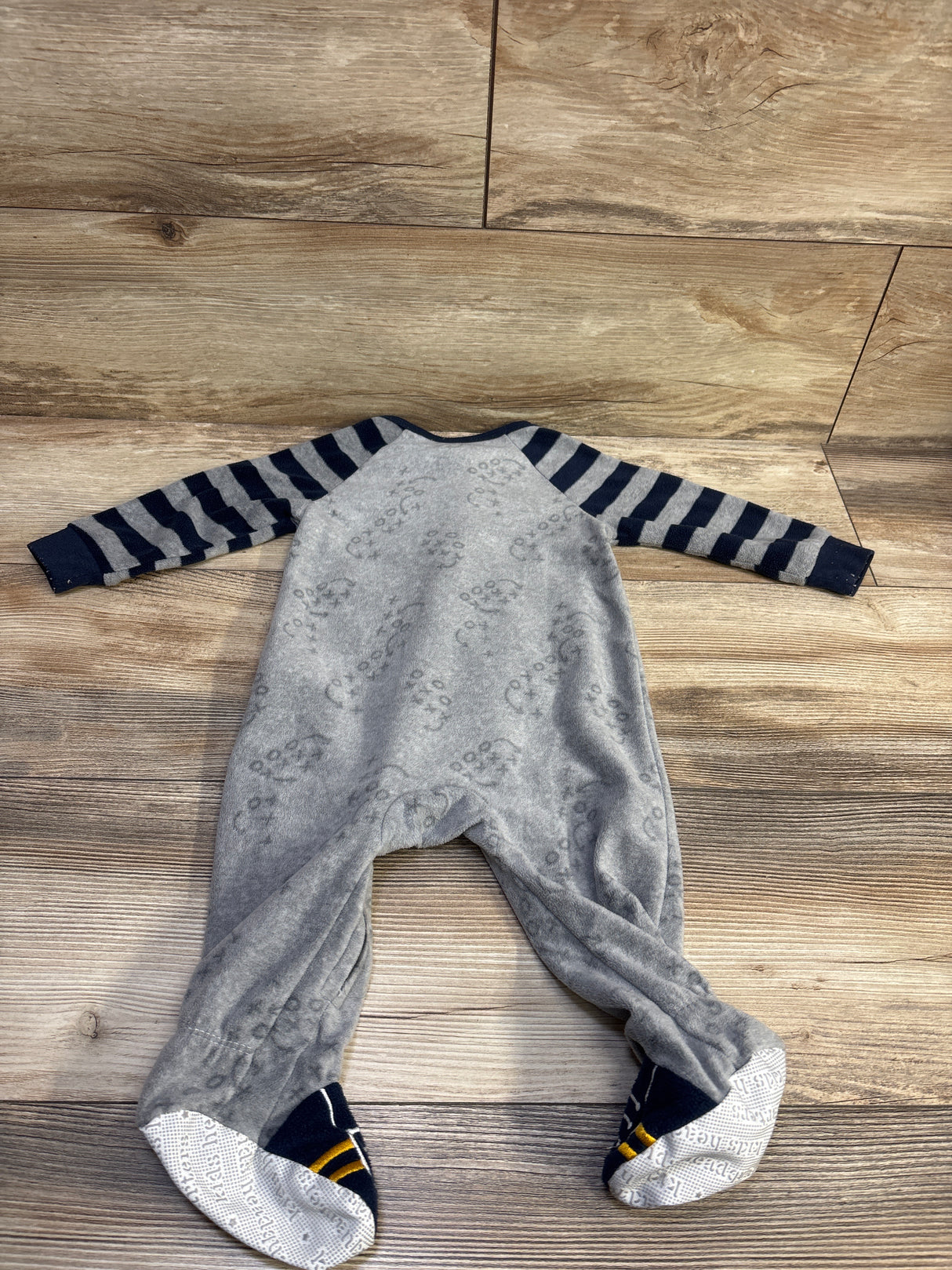 Kids Headquarters Football Blanket Sleeper Grey sz 12m