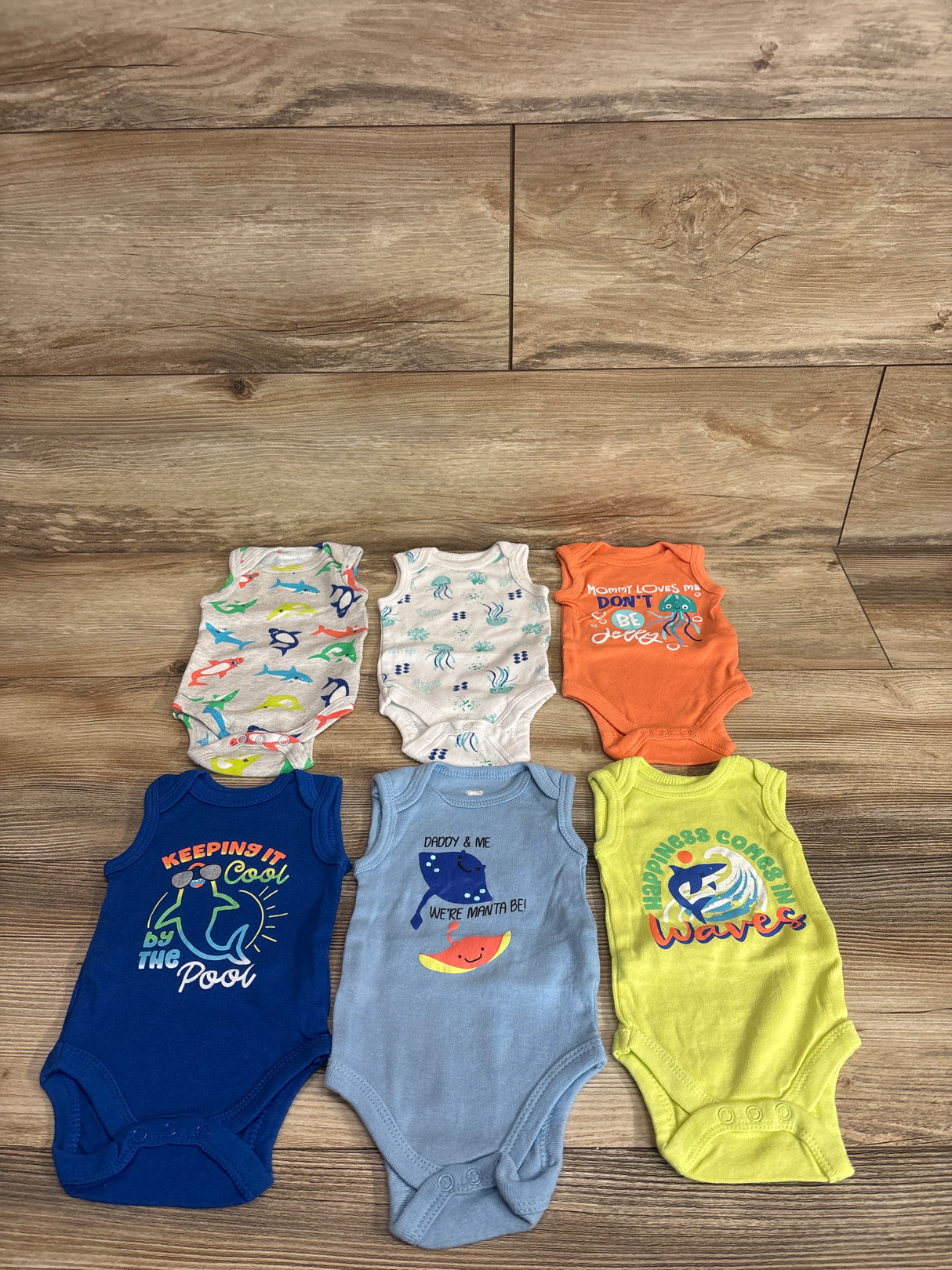 Koala Baby 6pk Tank Bodysuit Set Grey sz Newborn