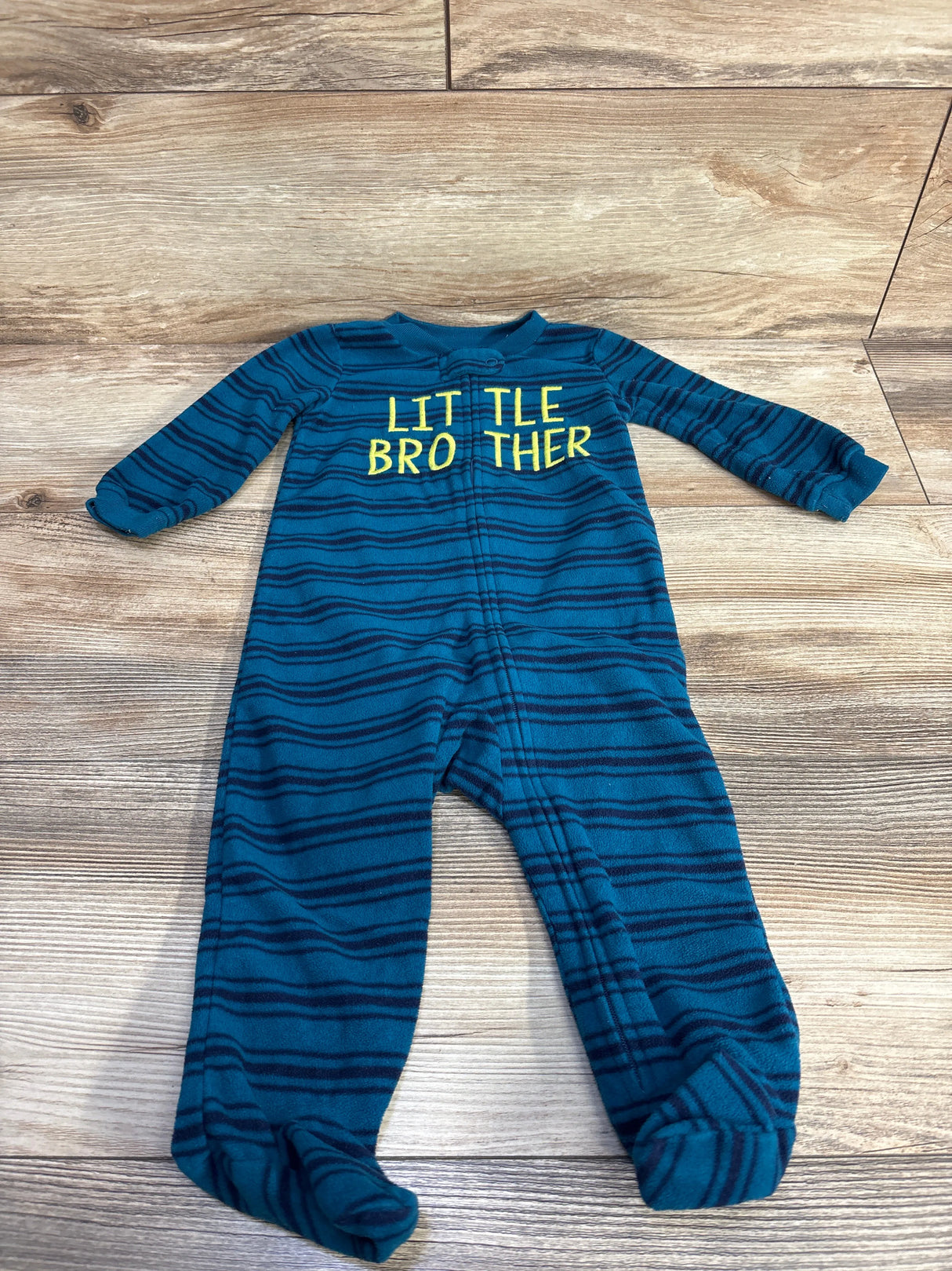 Child Of Mine Striped Little Brother Blanket Sleeper Blue sz 6-9m - Me n Mommy To Be