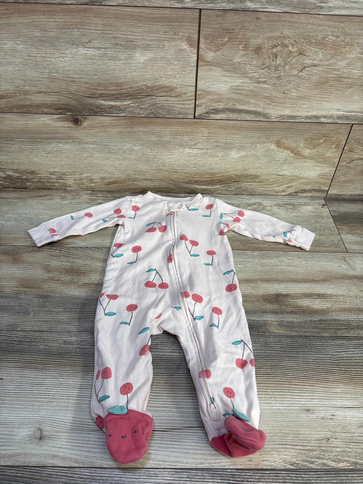 Carter's Cherry Sleeper Peach sz 9m