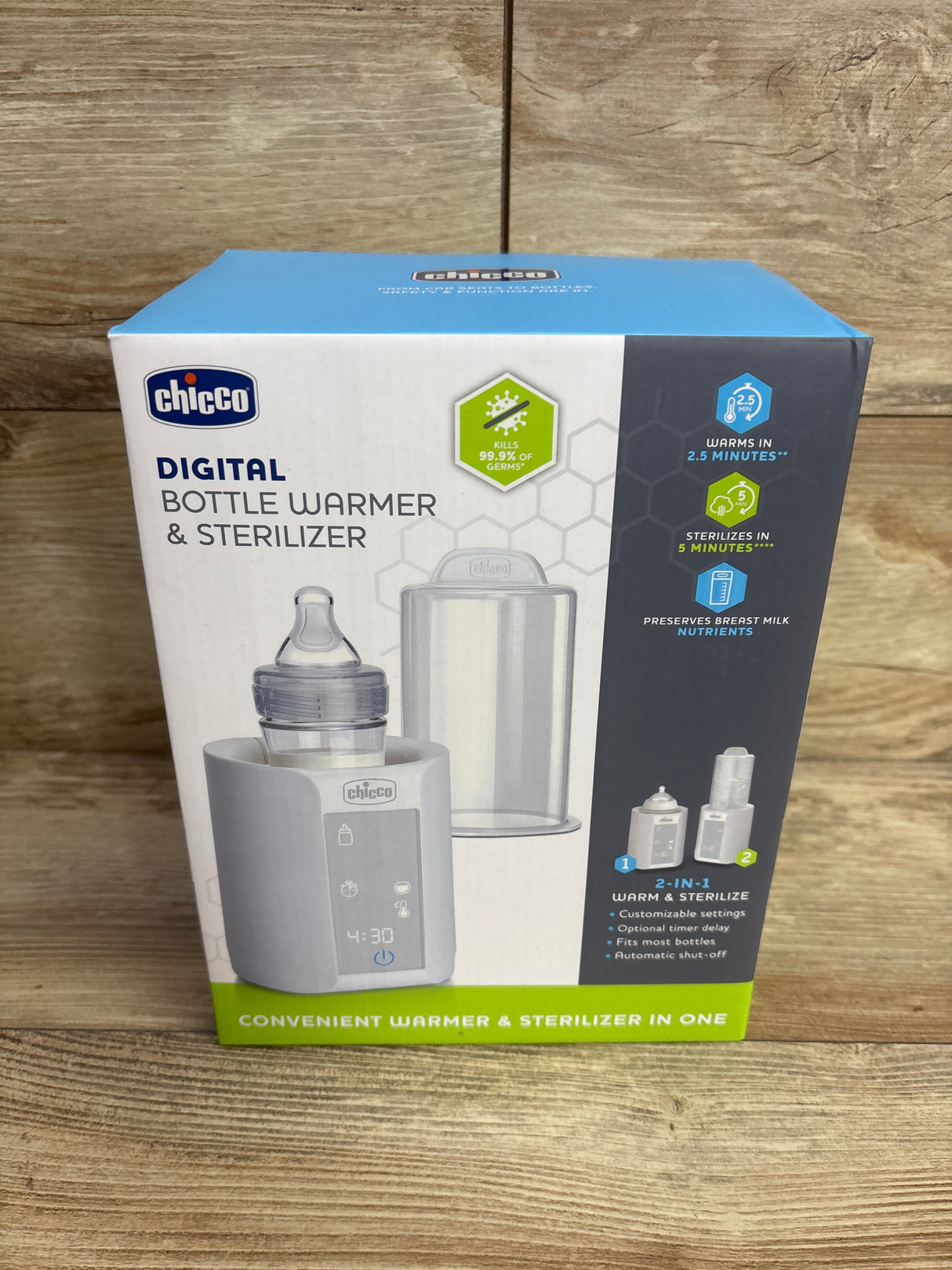 NEW Chicco Digital Bottle Warmer & Sterilizer