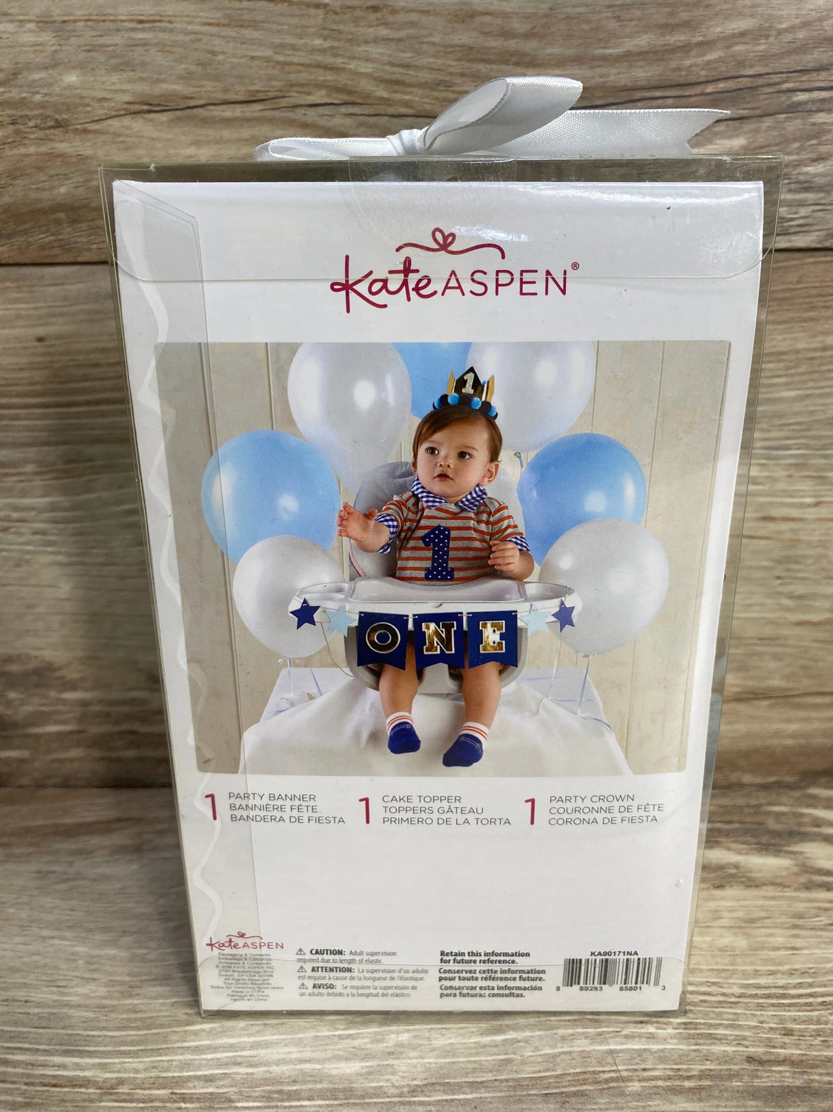 NEW Kate Aspen Blue & Gold 1st Birthday Decor Kit - Me n Mommy To Be