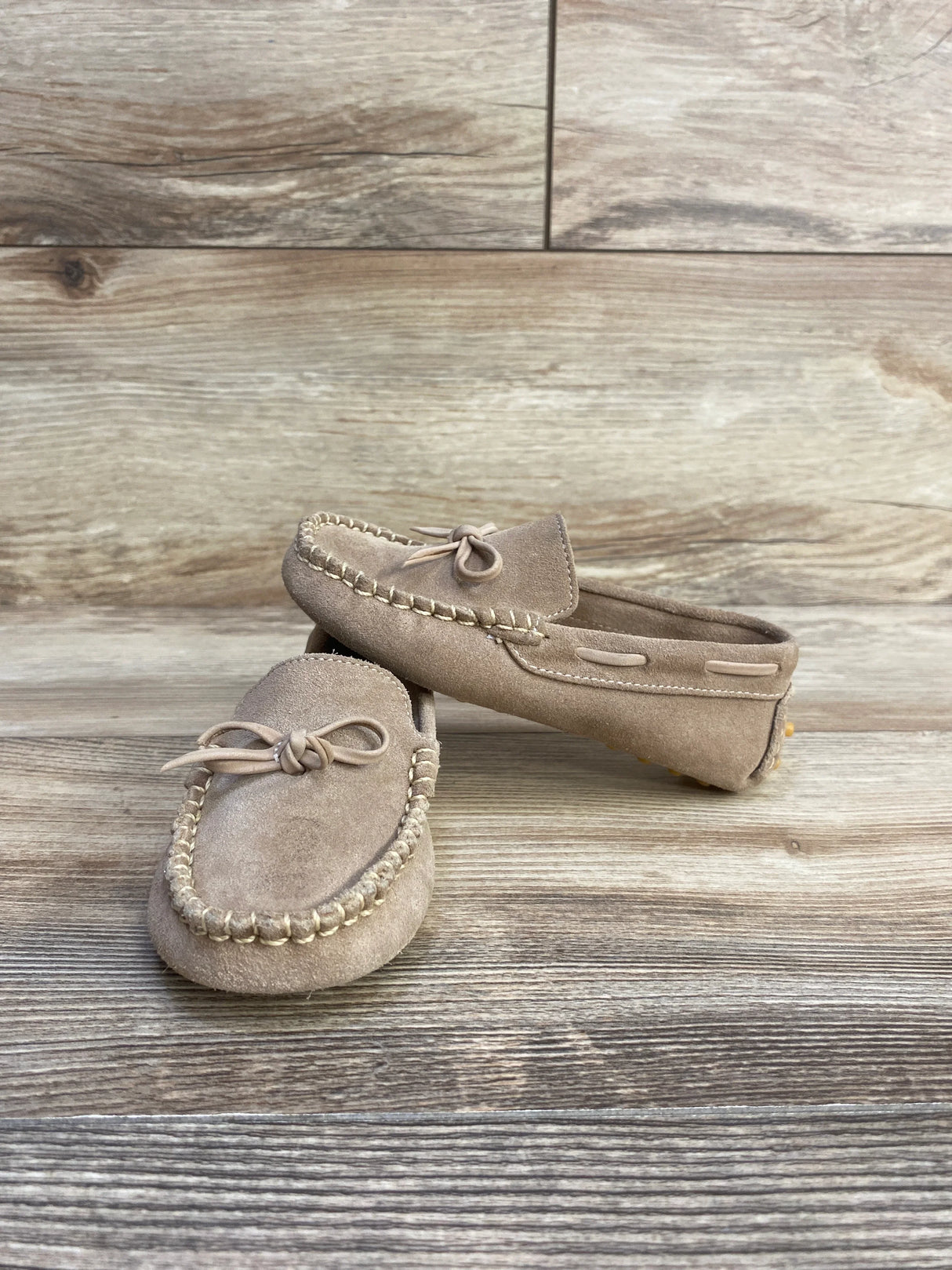 Elephantito Driver Loafers Velvet Beige sz 8c - Me n Mommy To Be