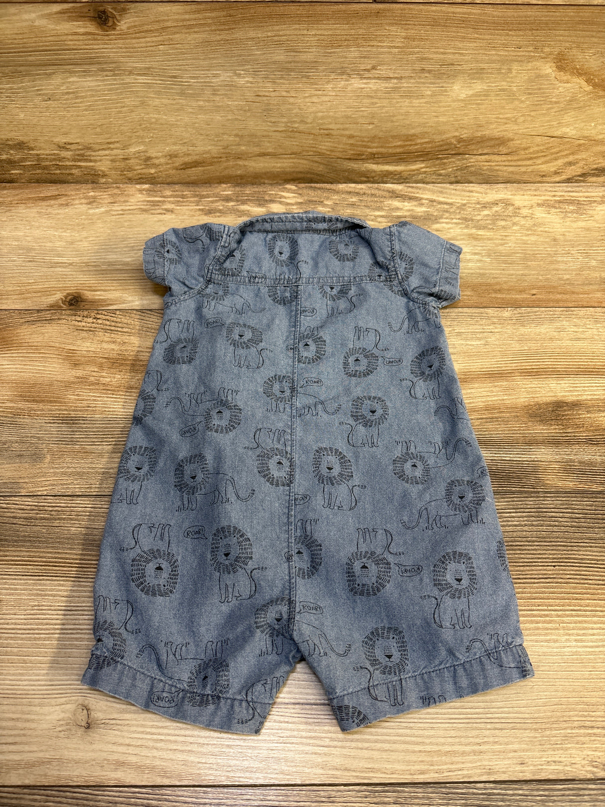 Carter's Chambray Polo Shortie Romper Blue sz 9m