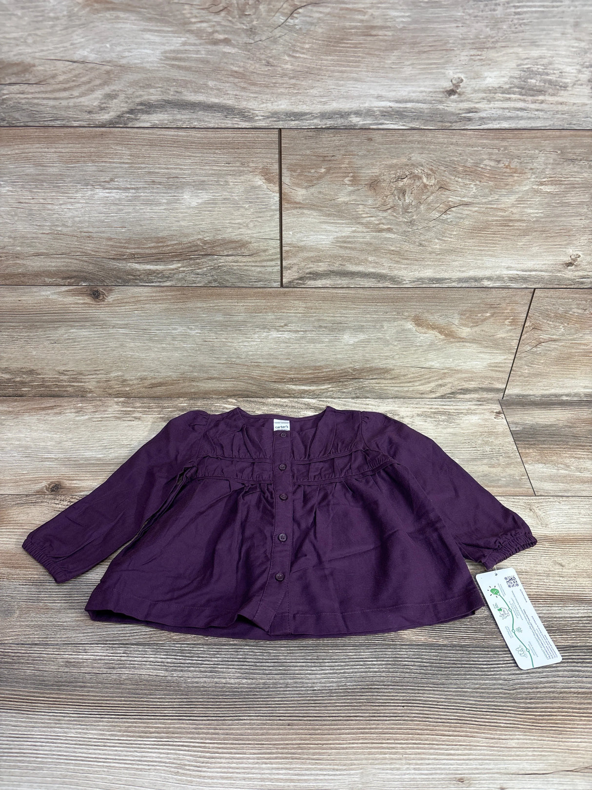 NEW Just One You Button Up Shirt Purple sz 18m