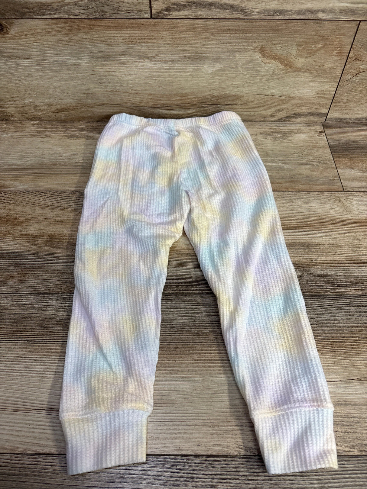 NEW Cat & Jack Tie-Dye Waffle Knit Pants White sz 4T