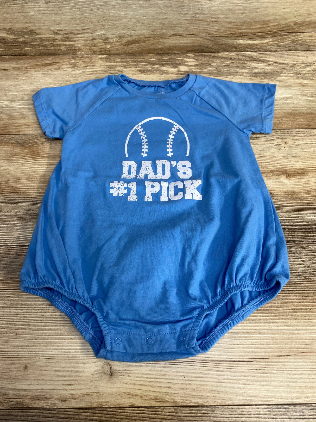 Okie Dokie Dad's #1 Pick Romper Blue sz 24m - Me n Mommy To Be