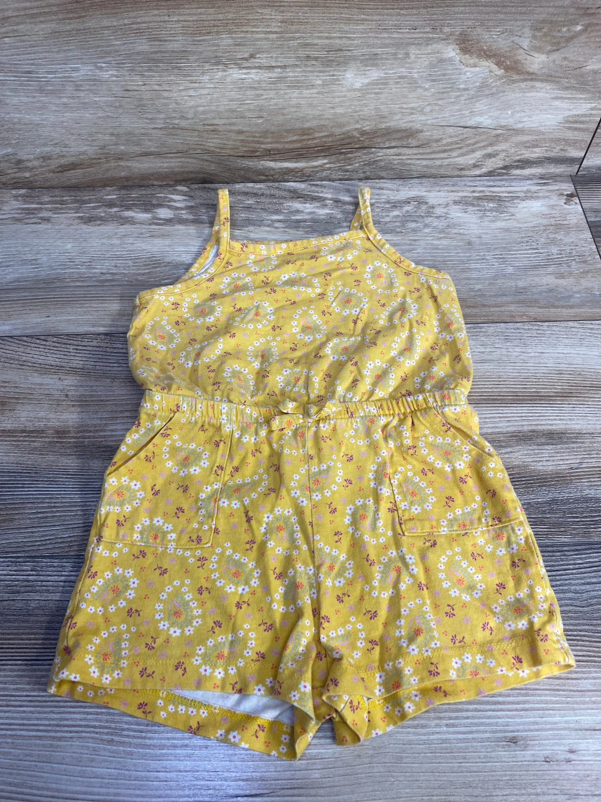 Wonder Nation Floral Romper Yellow sz 3T - Me n Mommy To Be
