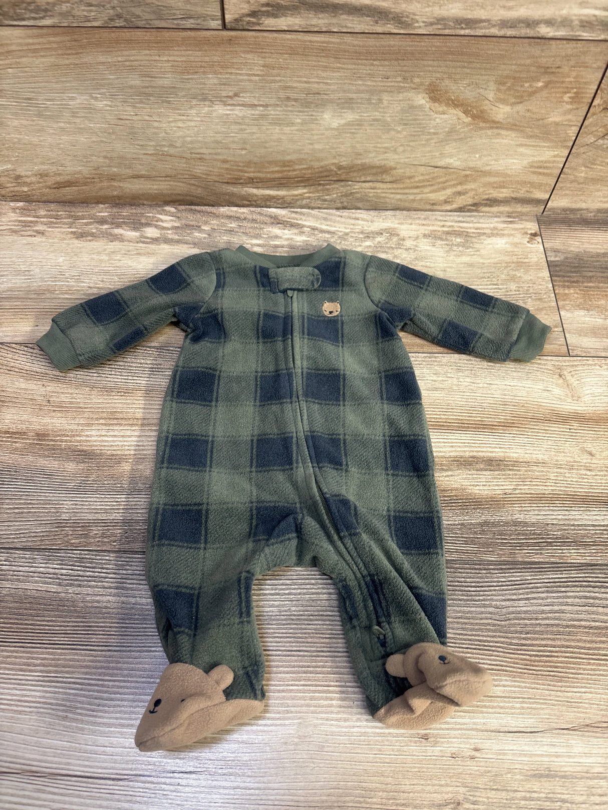 Carter's Blanket Sleeper Green sz Newborn