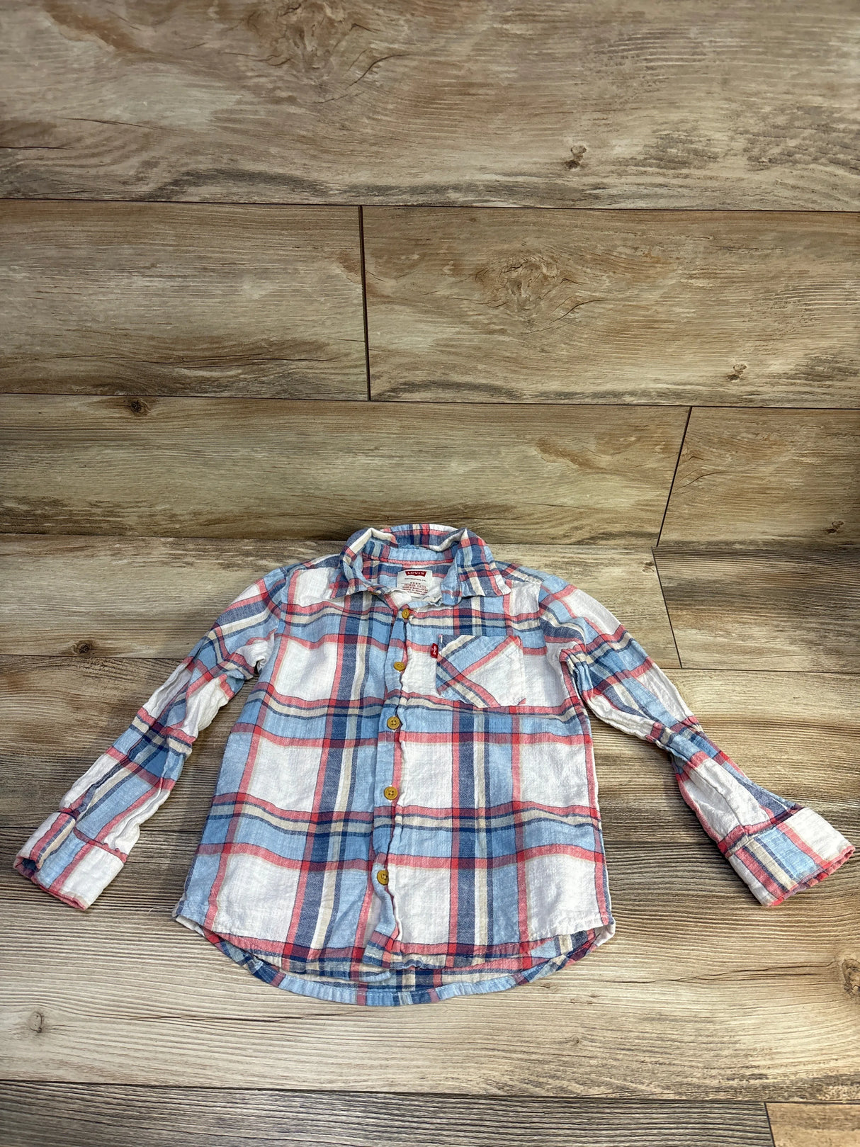 Levi's Long Sleeve Button-Up Shirt Blue sz 5-6T