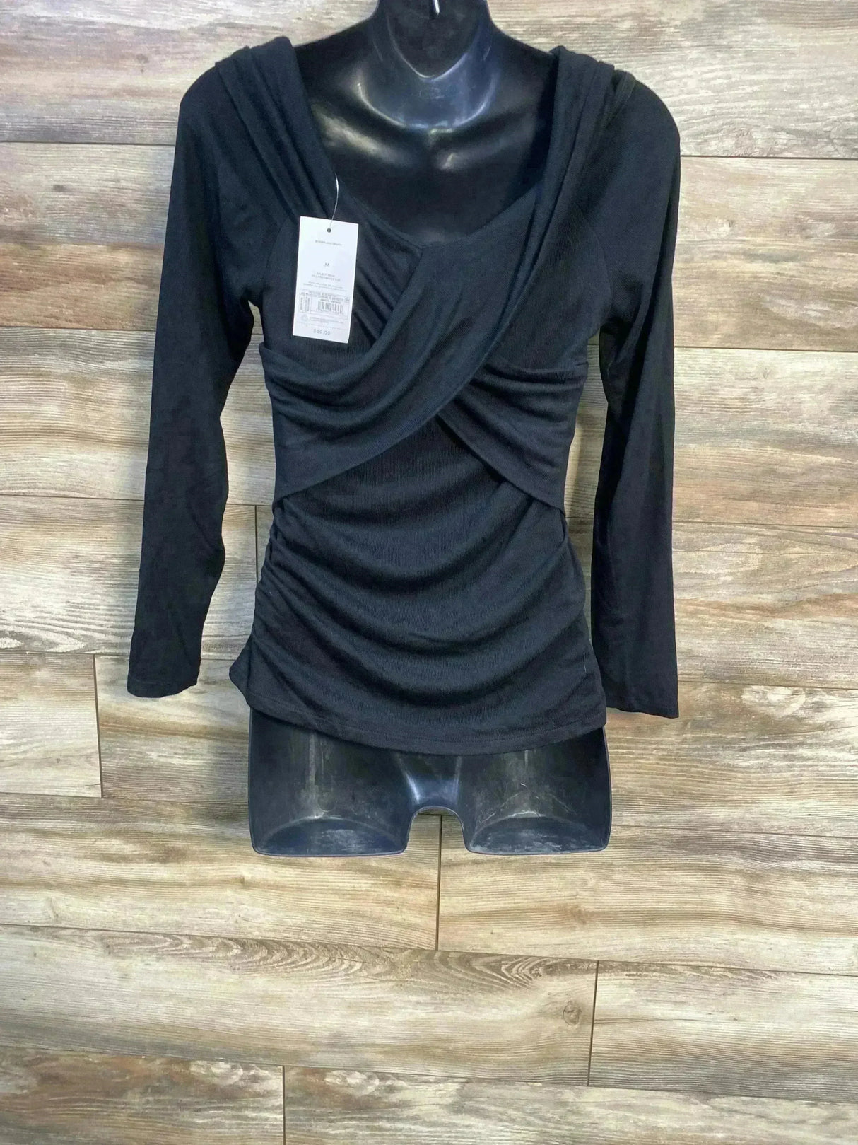 NEW Isabel Maternity Cross Front Top Black sz Medium - Me n Mommy To Be