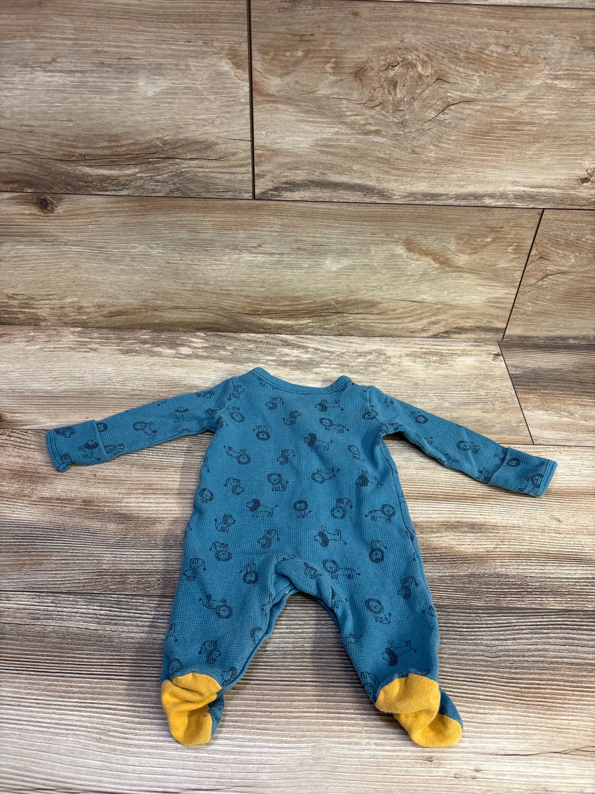 Carter's Waffle Knit Sleeper Blue sz Newborn