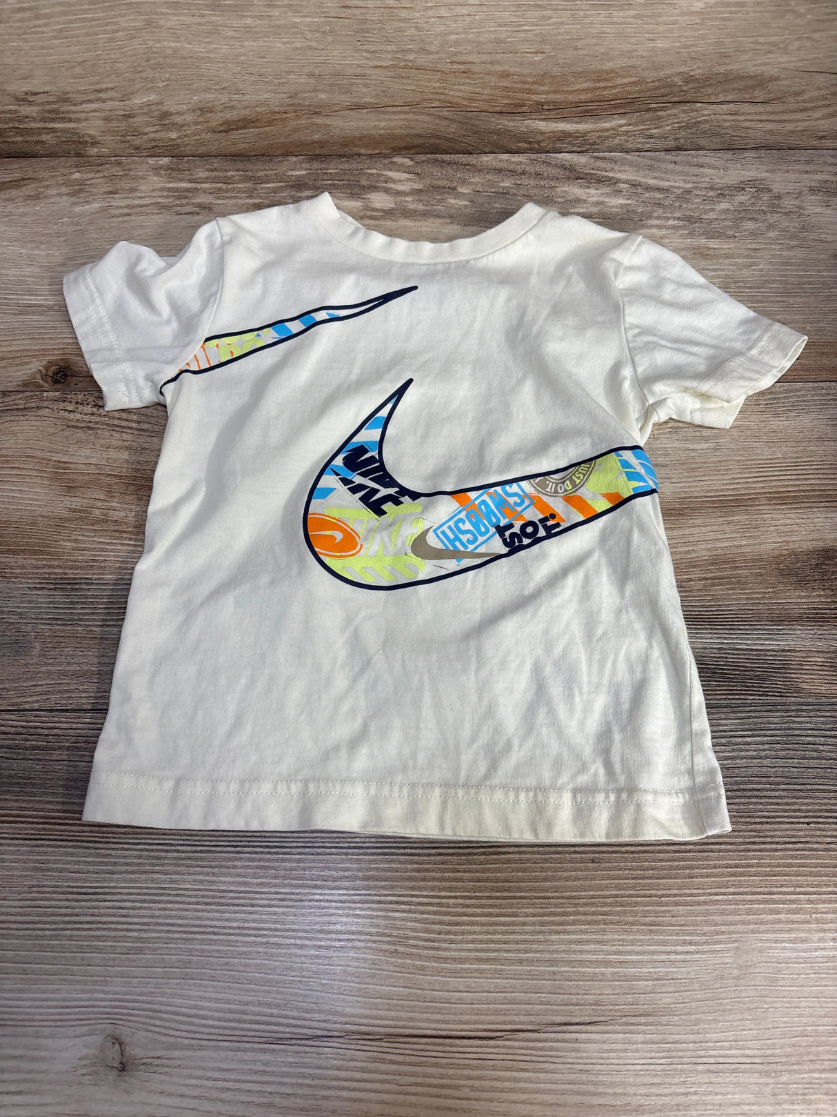 Nike Logo Shirt Cream sz 4T - Me n Mommy To Be