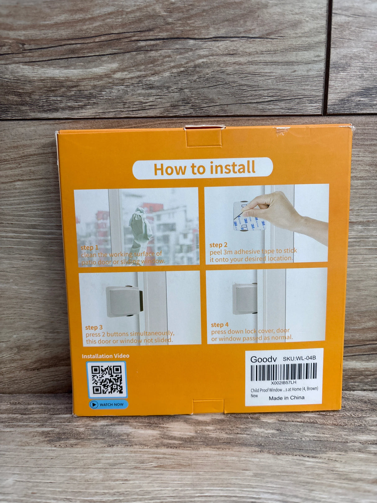 NEW Goodv Child Proof Window Sliding Door Lock 4pk