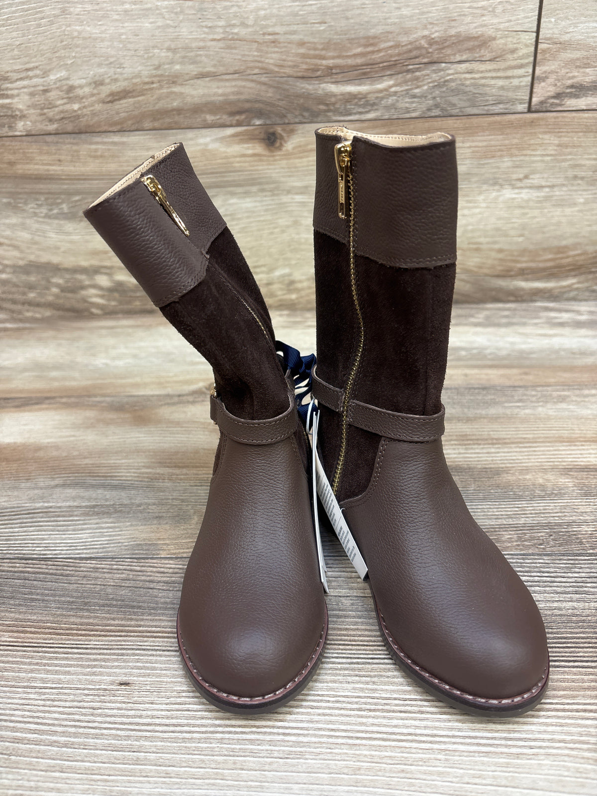 NEW Janie & Jack The Leather Riding Boots Brown sz 9c