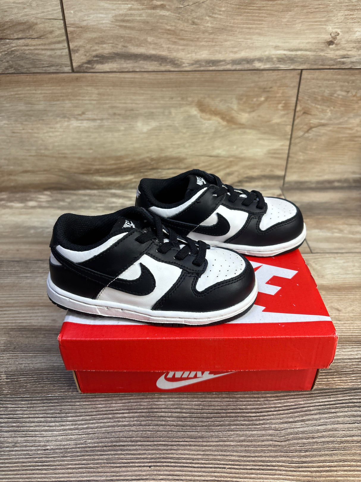 Nike Dunk Low TD 'Black White' Sneakers sz 8c