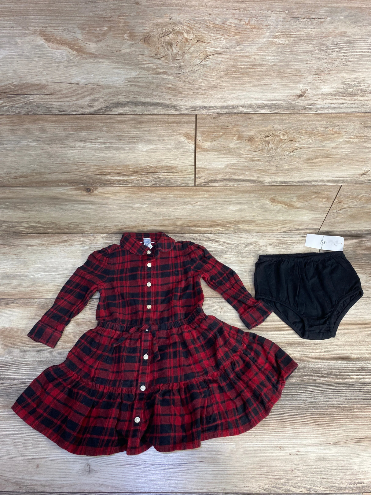 Ralph Lauren Plaid Fleece Dress Red sz 18m