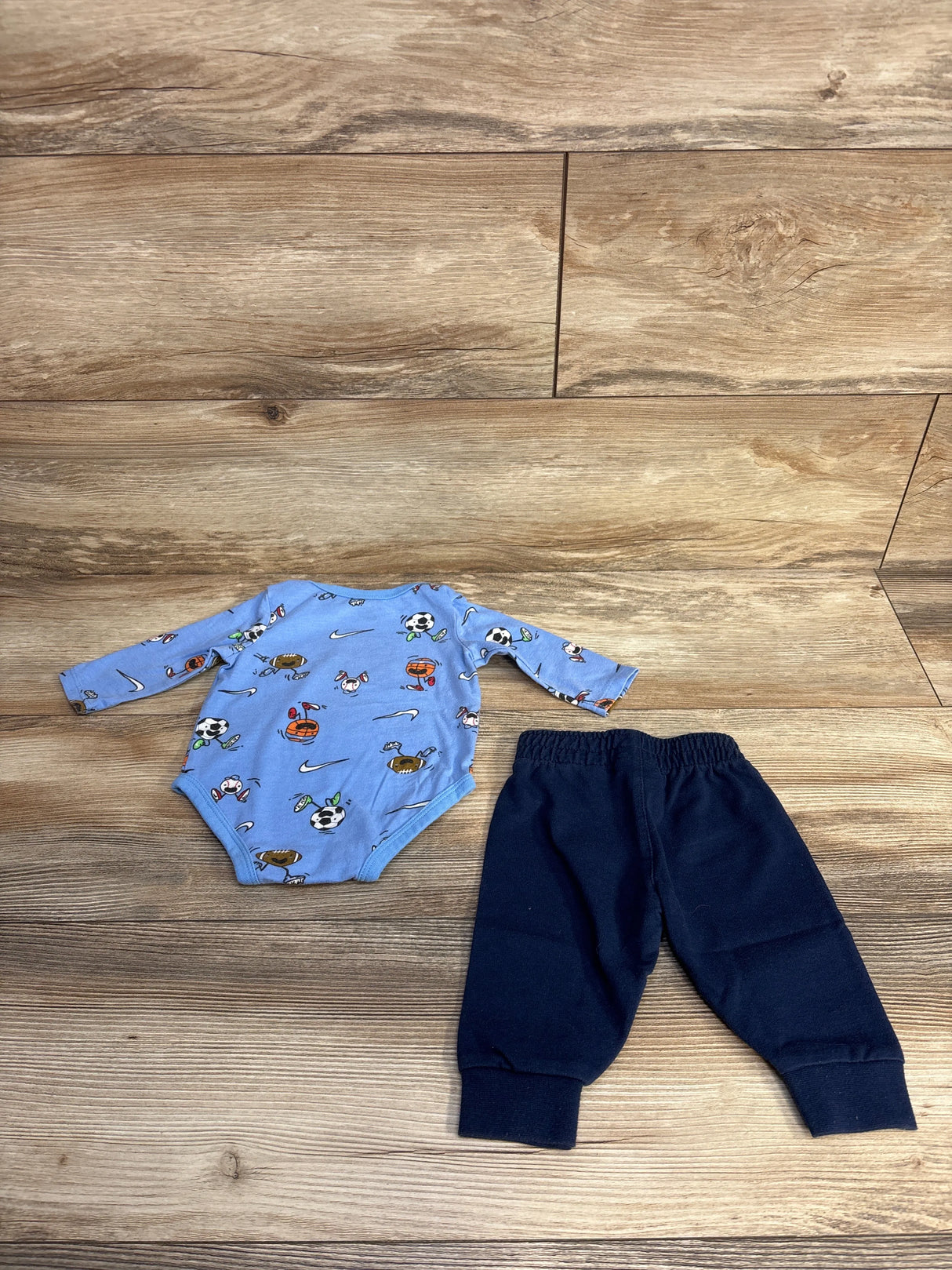 Nike 2pc Set Long Sleeve Bodysuit & Jeggings Blue sz 3m