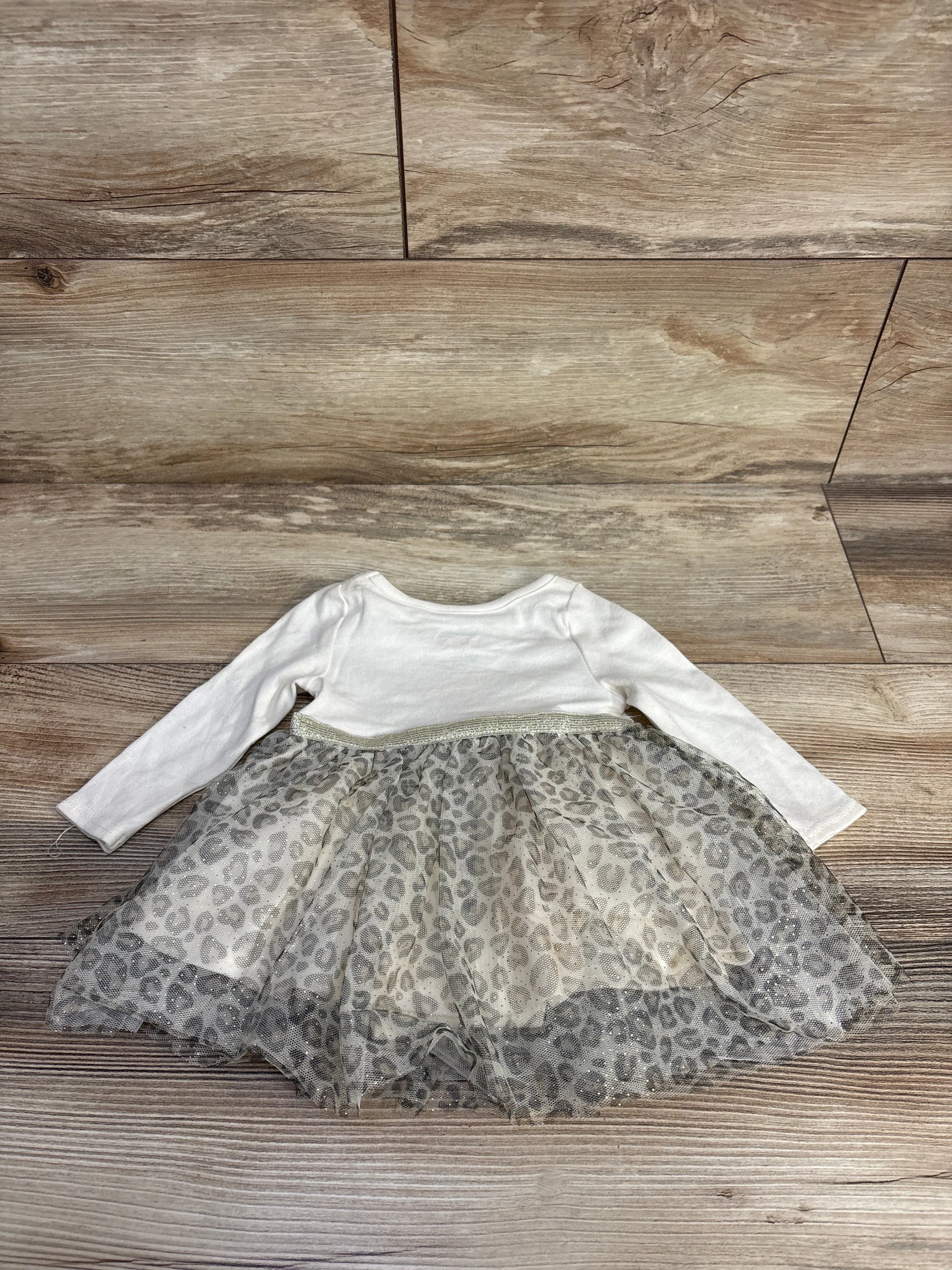 Disney Baby Tulle Minnie Mouse Bodysuit Dress Cream sz 0-3m