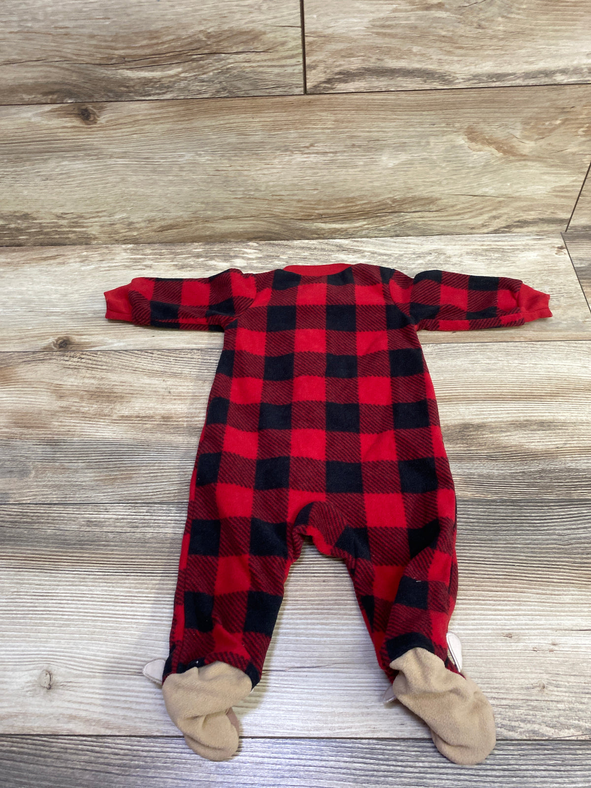 Carter's Plaid Blanket Sleeper Red sz 3m