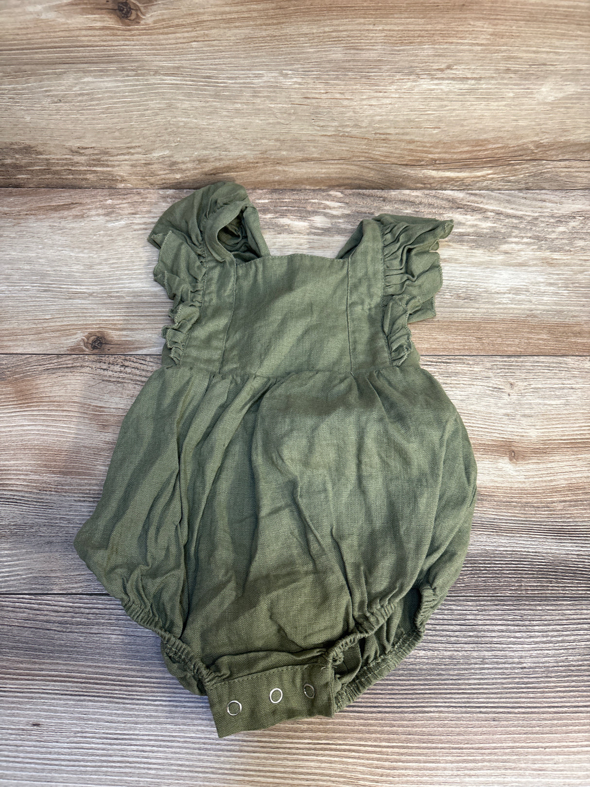 Ruffled Bubble Romper Olive sz 6-9m