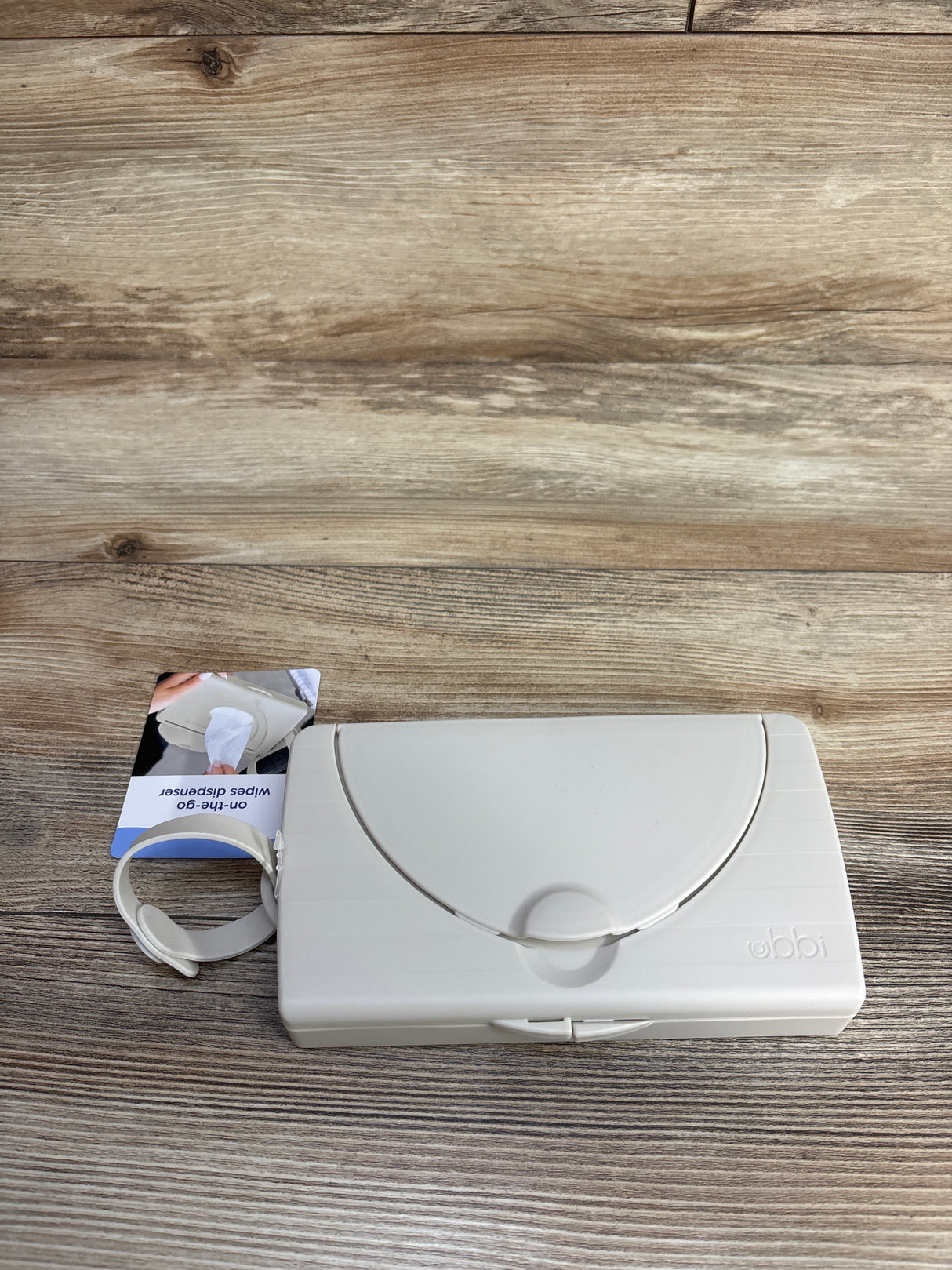 NEW Ubbi On-The-Go Baby Wipes Dispenser, Taupe