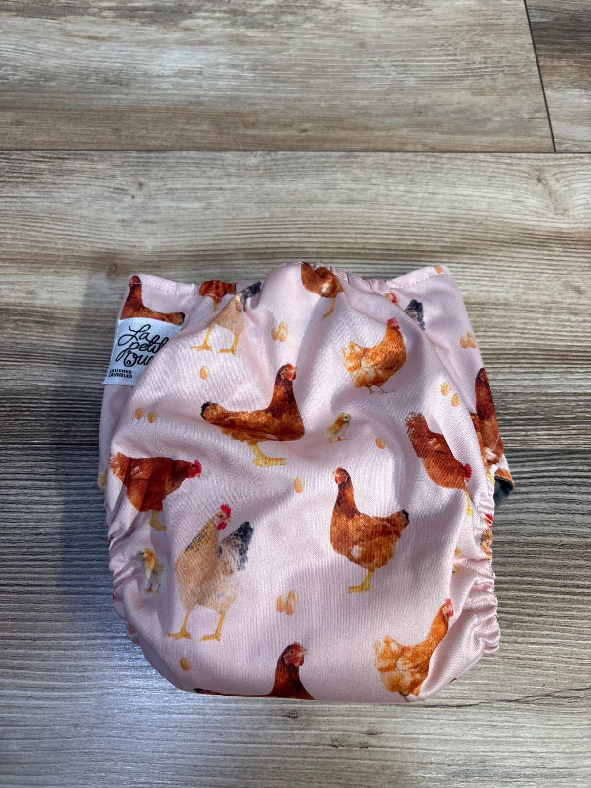 La Petite Ourse All-in-One Reusable Cloth Diaper with Booster Chicken Print