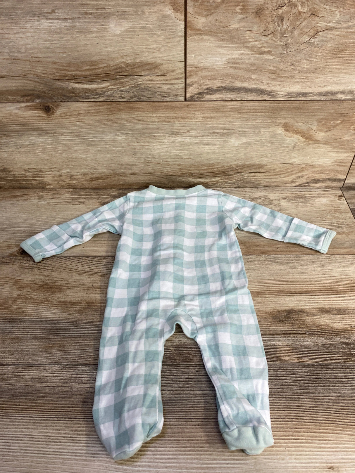 Honest Checker Print Sleeper Mint sz 0-3m