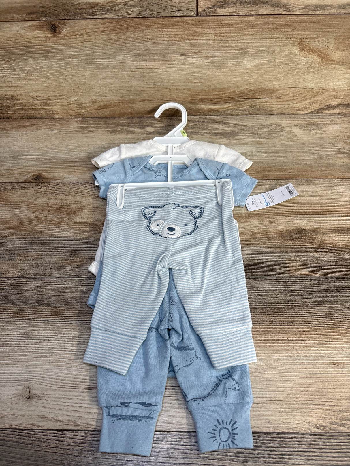 NEW Carter's 4pc Bodysuit & Pant Set White sz 3m
