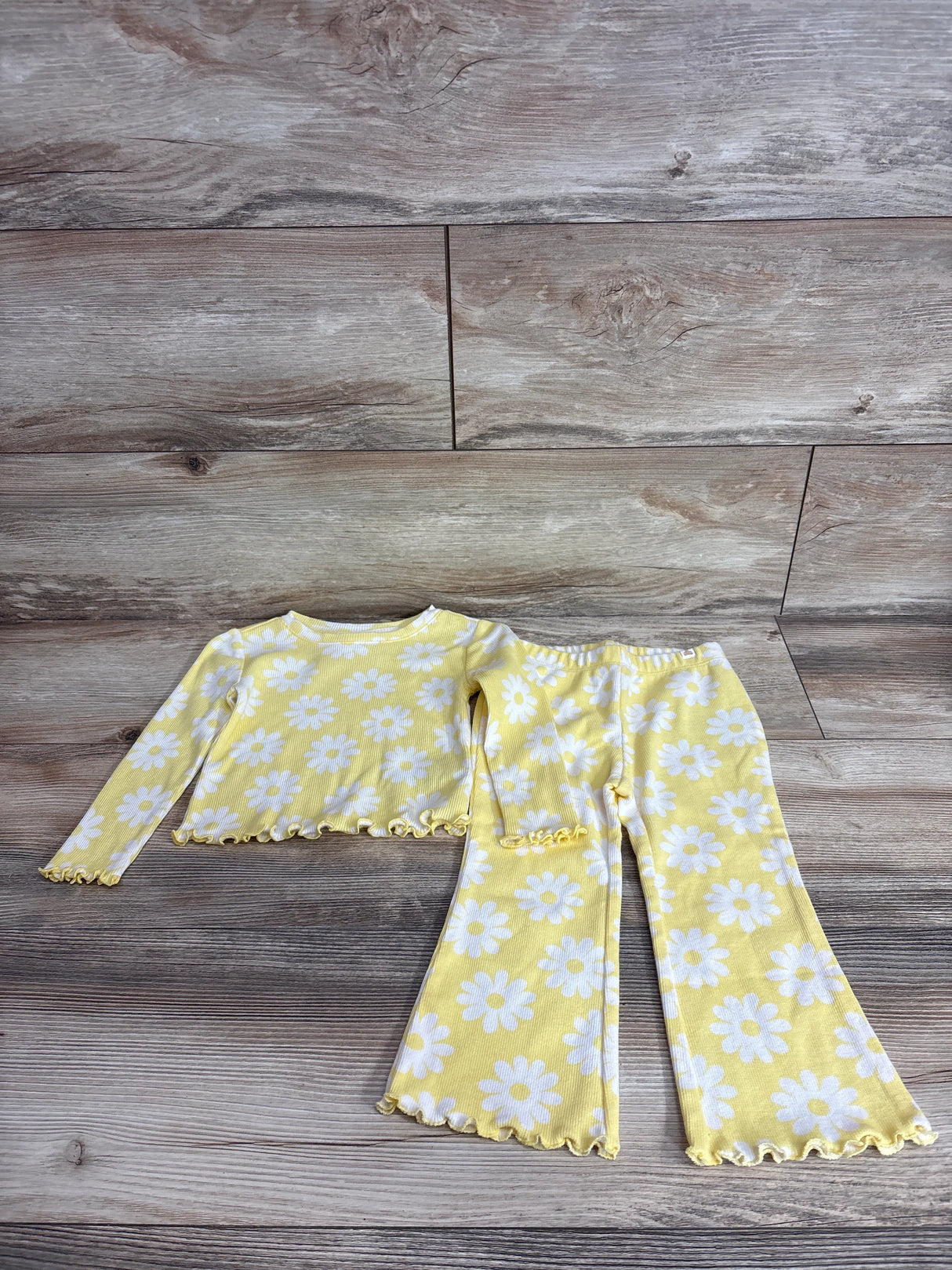 Baby Gap Ribbed 2Pc Daisies Set Yellow sz 18-24m