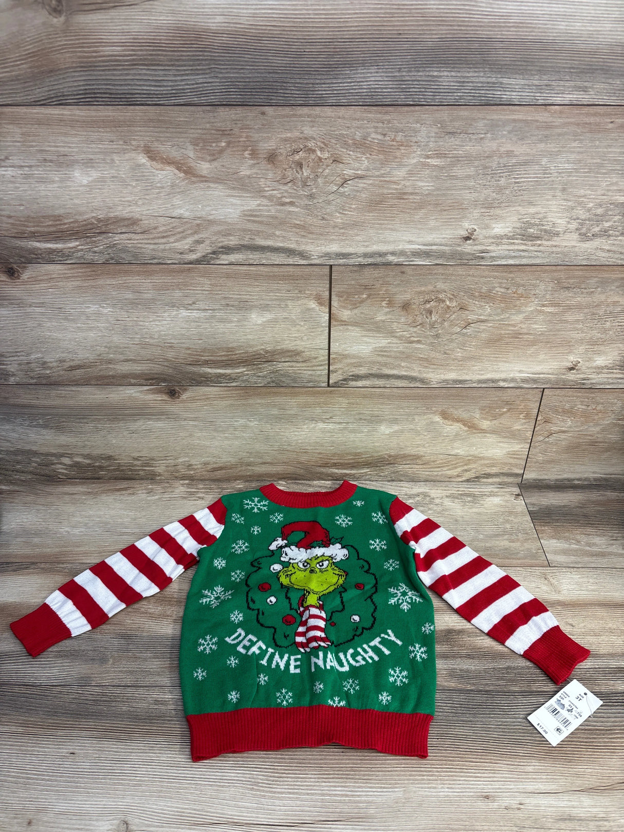 NEW The Grinch Christmas Knit Sweatshirt Red sz 3T
