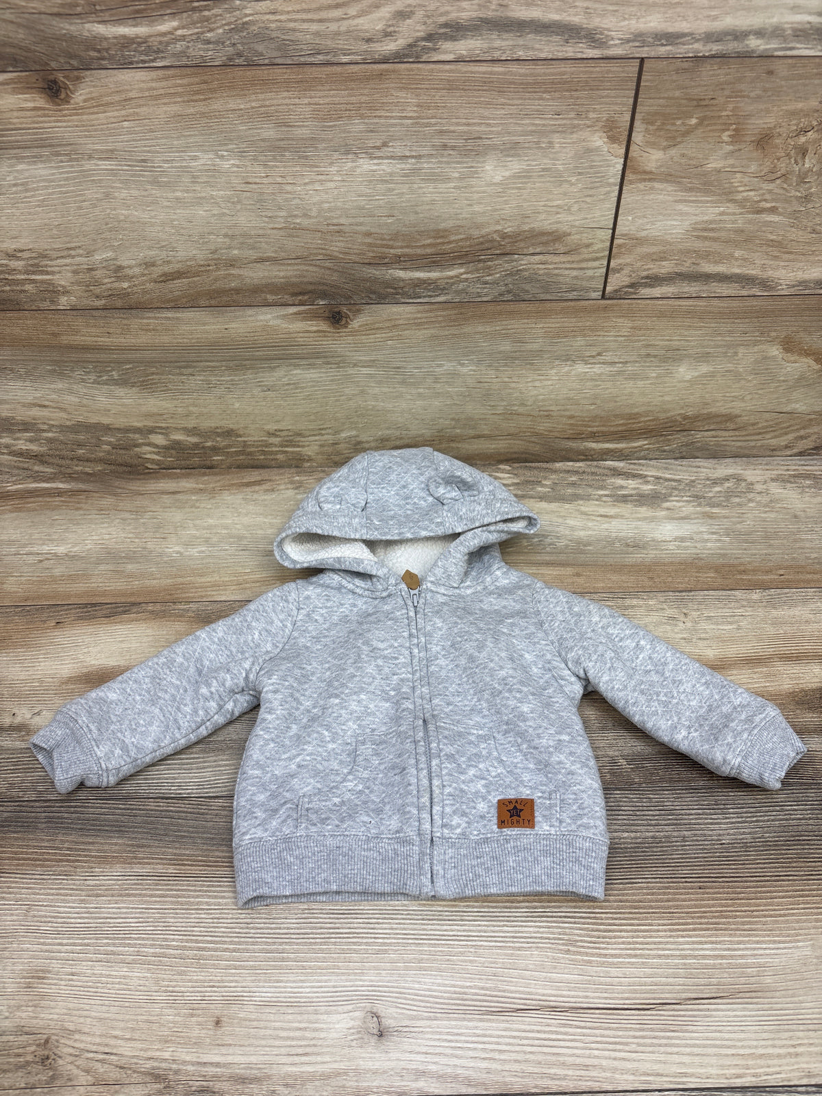 Simple Joys Quilted Sherpa Lined Jacket Grey sz 6-9m