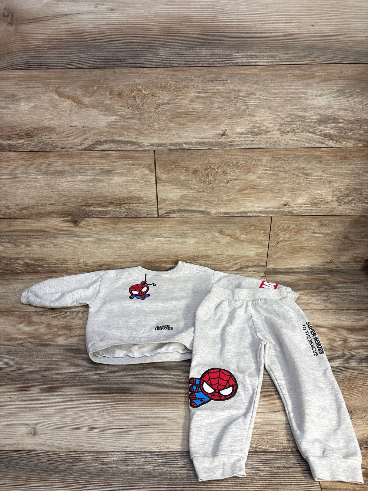 Marvel Spider-Man 2pc Sweatshirt & Joggers Set Grey sz 3T