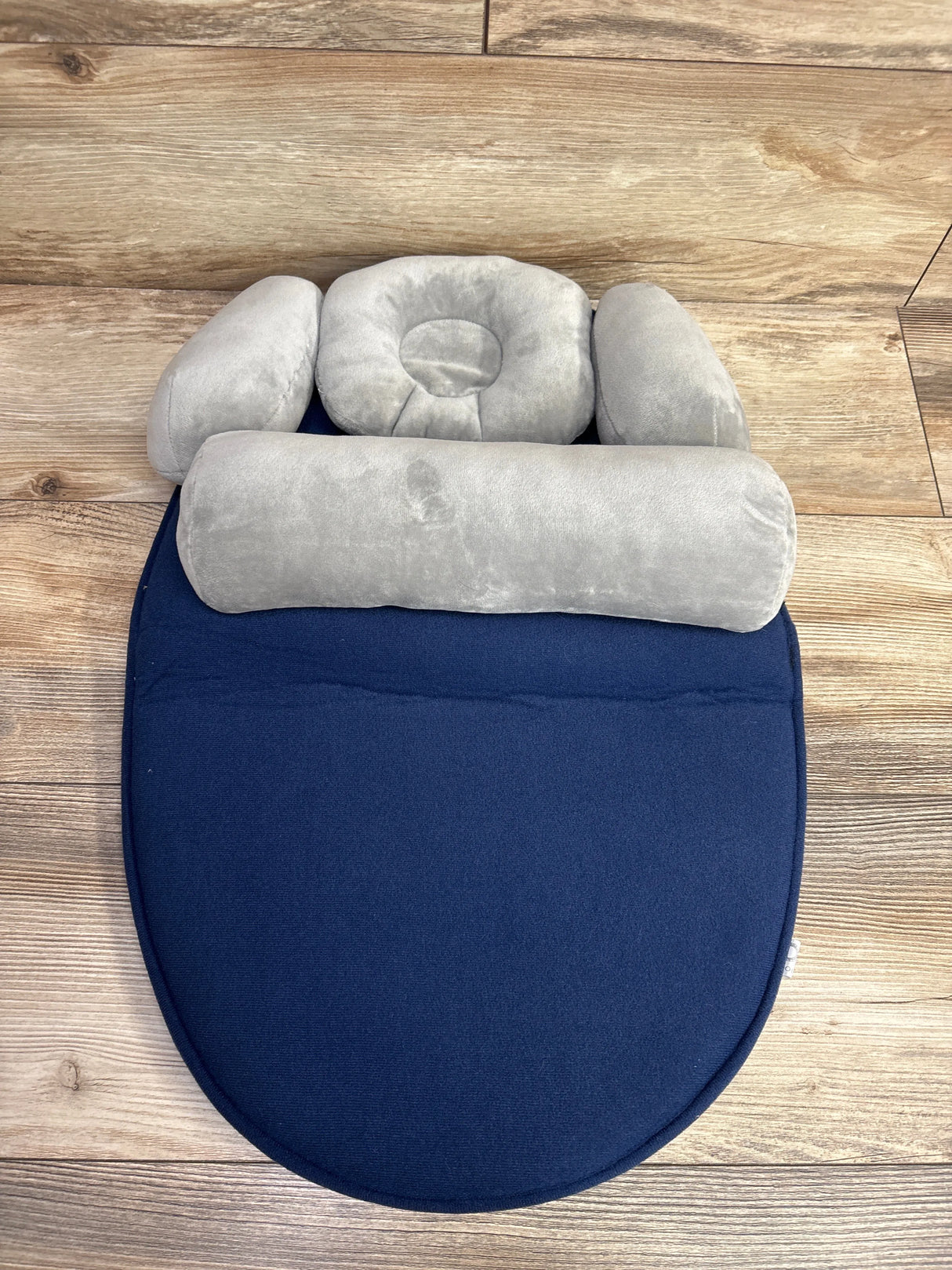 Antolik Baby Lounger - Grey/Navy
