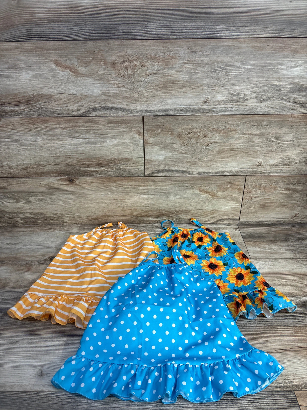 Sunflower Tank Dresses 3pk Blue sz 9-12m