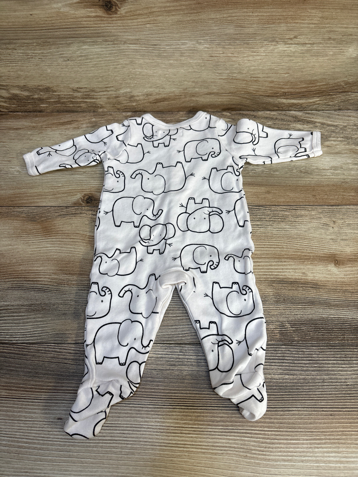 Sterling Baby Elephant Print Sleeper White sz 3m