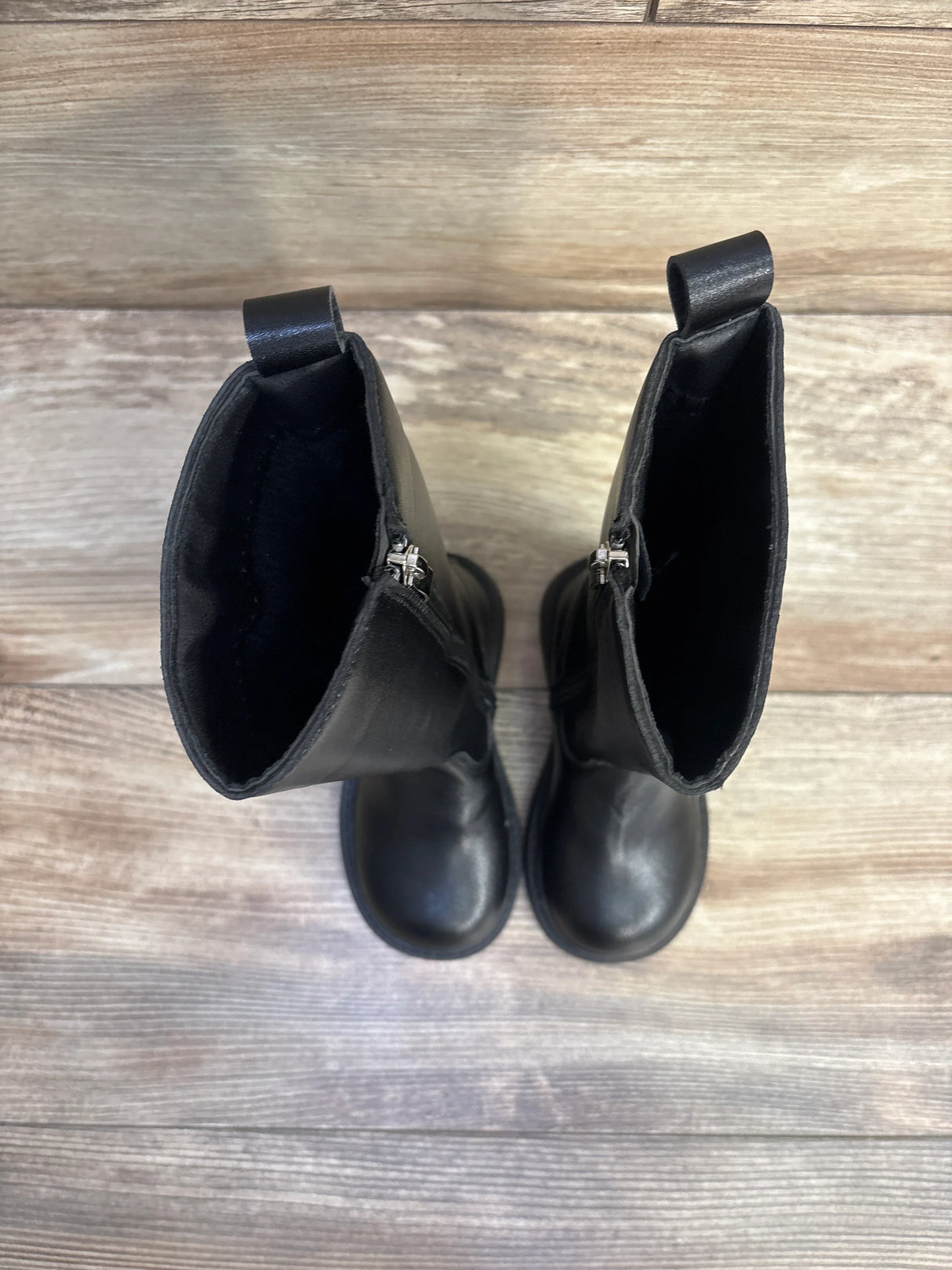 Shein Zipper Boots Black sz 8.5c - Me n Mommy To Be