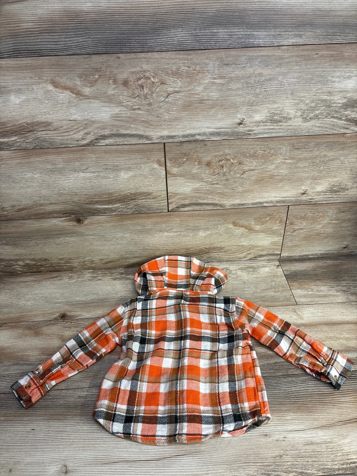 Old Navy Hooded Flannel Orange sz 3T
