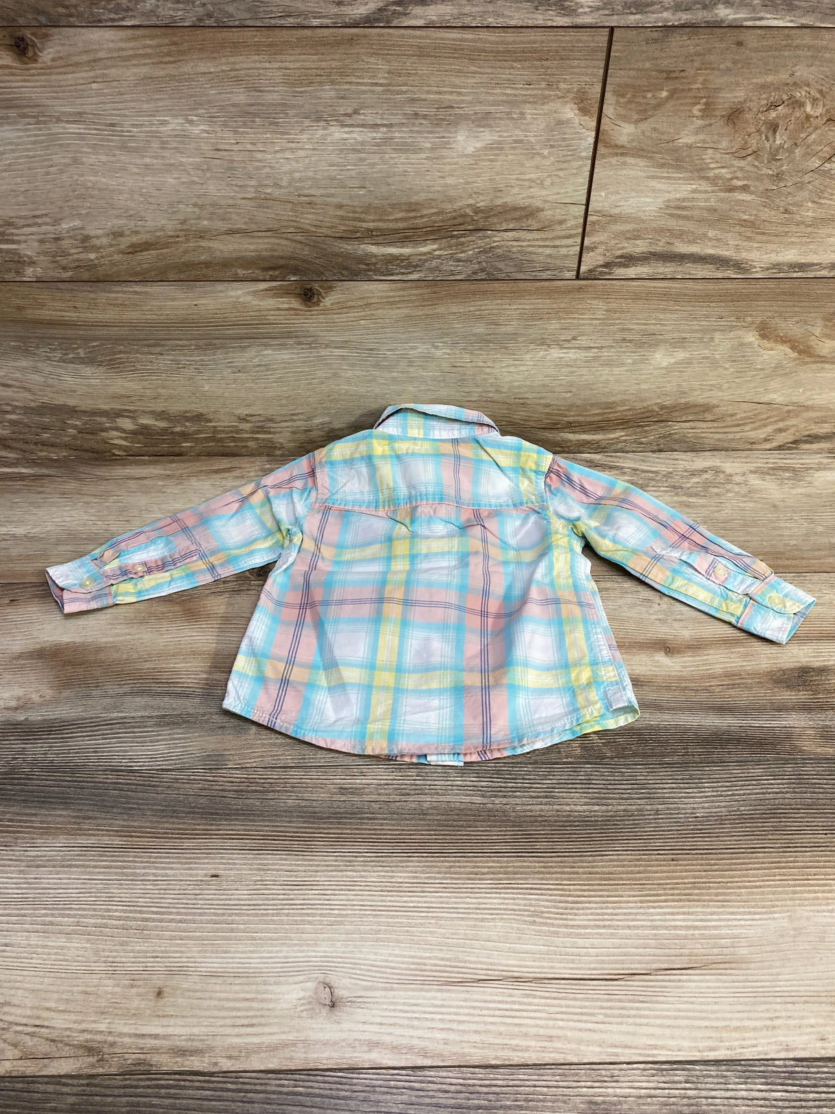 Carter's Plaid Button Up Shirt White sz 18m - Me n Mommy To Be