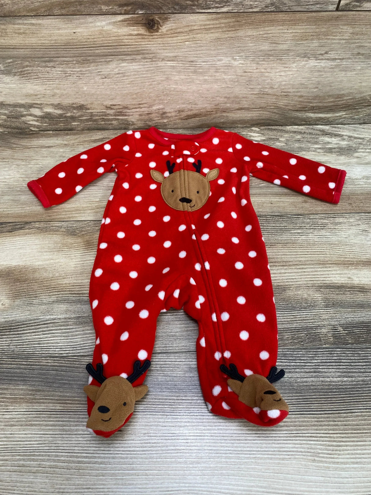 Just One You Polka Dot Blanket Sleeper Red sz Newborn - Me n Mommy To Be