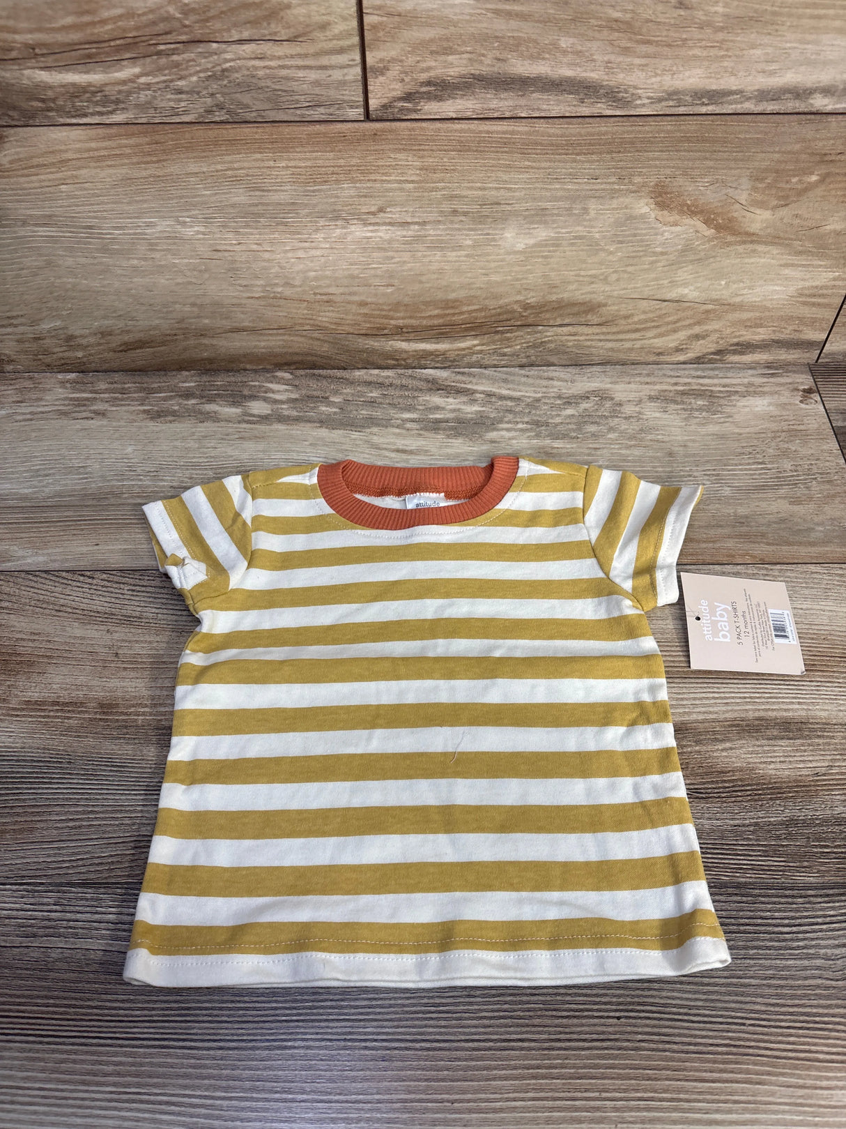NEW Attitude Baby Striped Shirt Yellow sz 12m