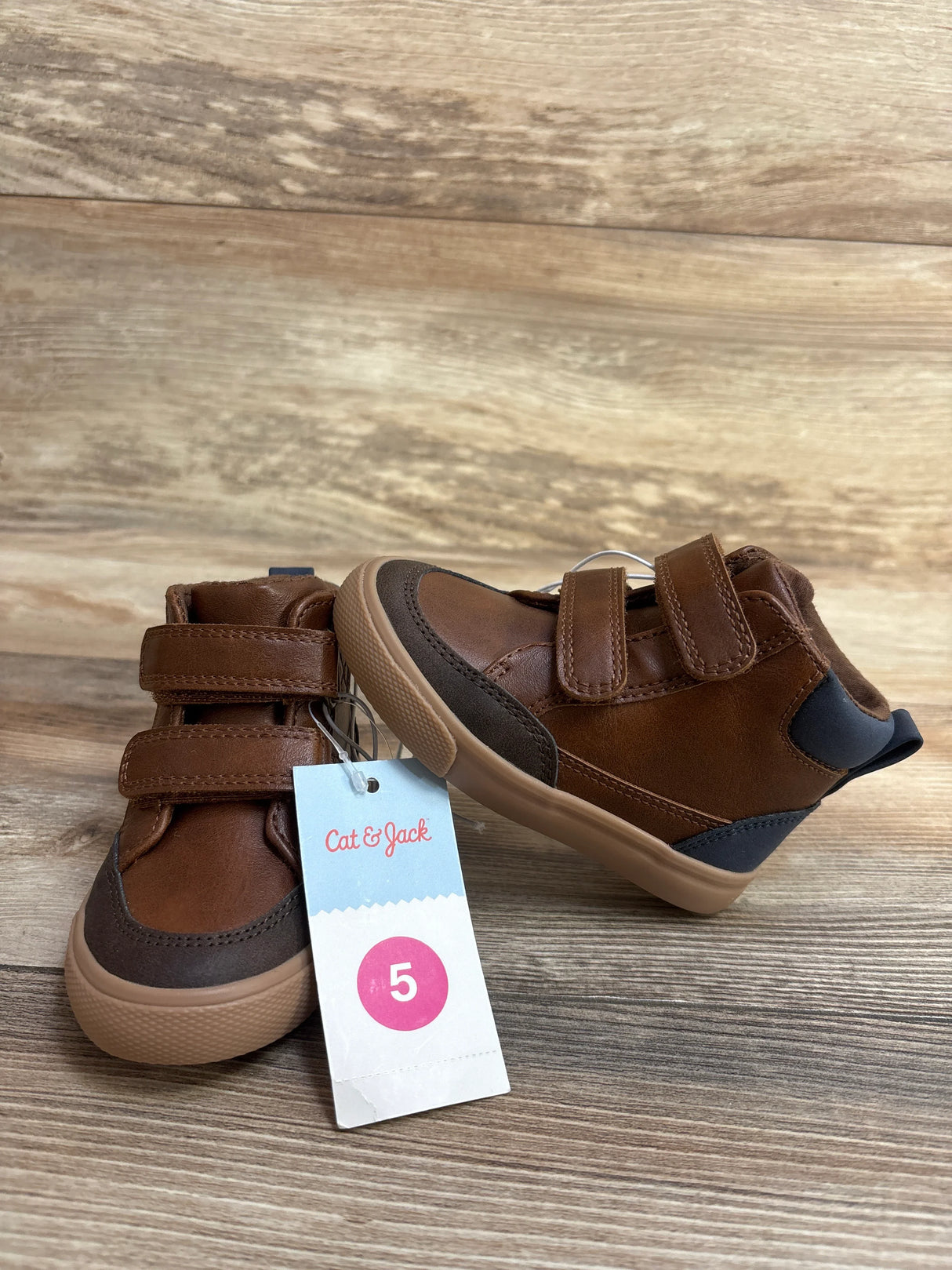 NEW Cat & Jack Xavier High Top Sneakers Brown sz 5c