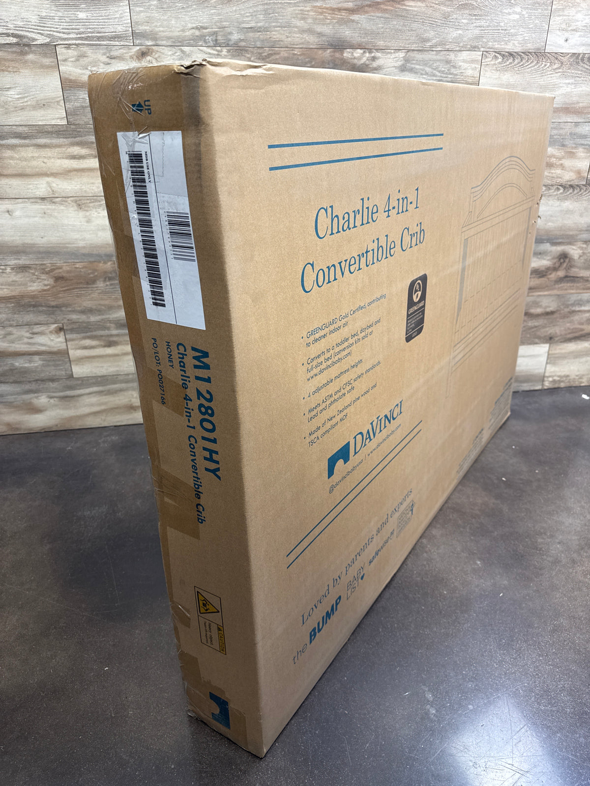 NEW DaVinci Charlie 4-in-1 Convertible Crib - Honey