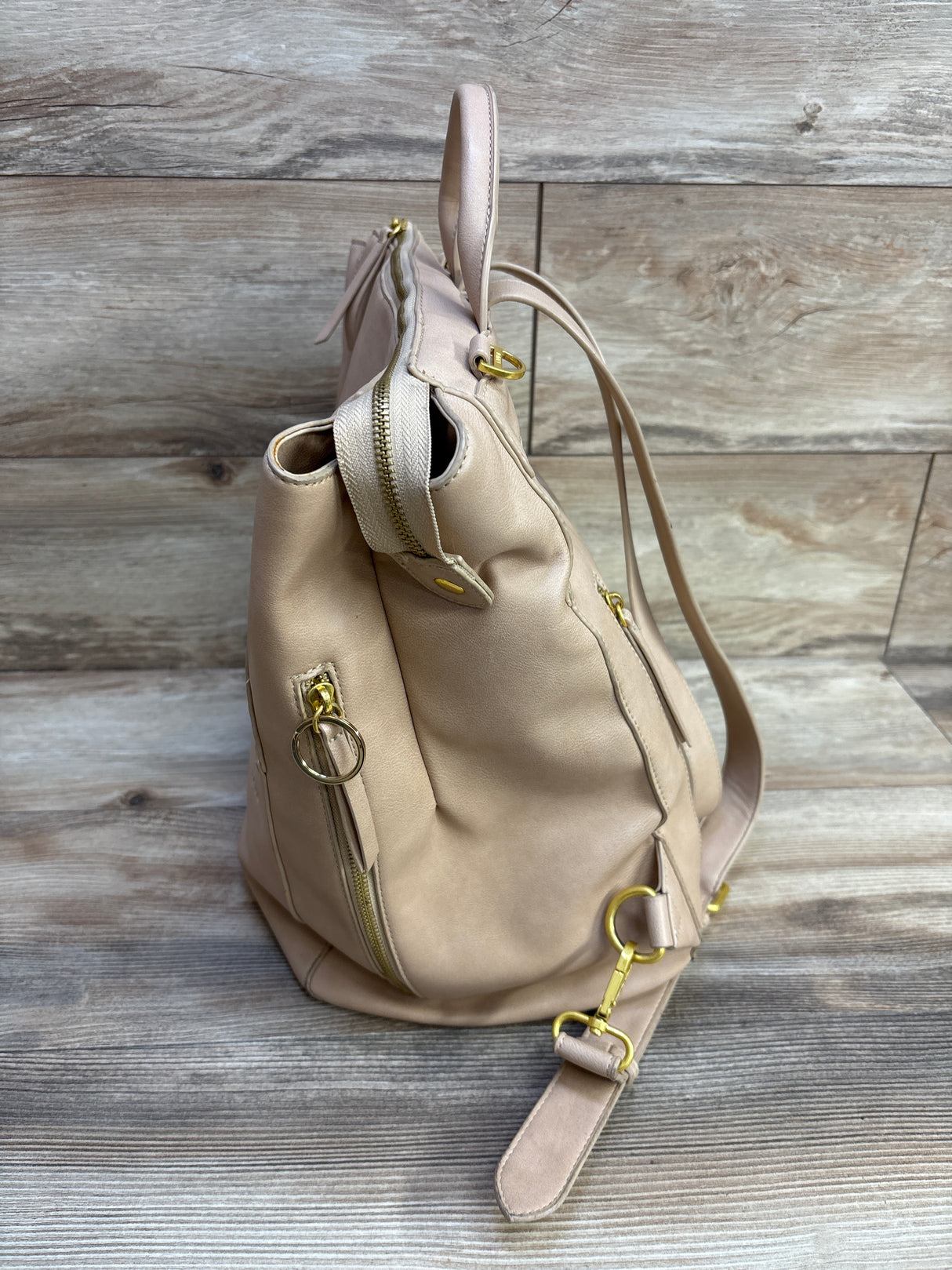The Fawn Square Diaper Bag, Beige - Me n Mommy To Be