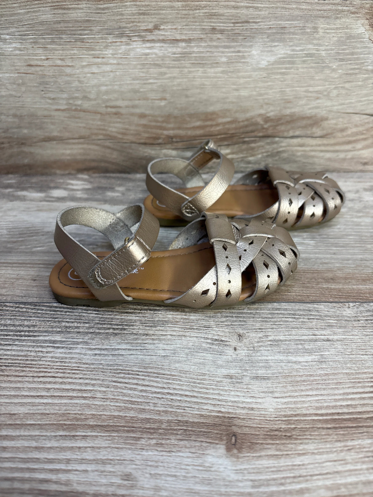 Cat & Jack 'Elysia' Huarache Sandals Gold sz 8c - Me n Mommy To Be