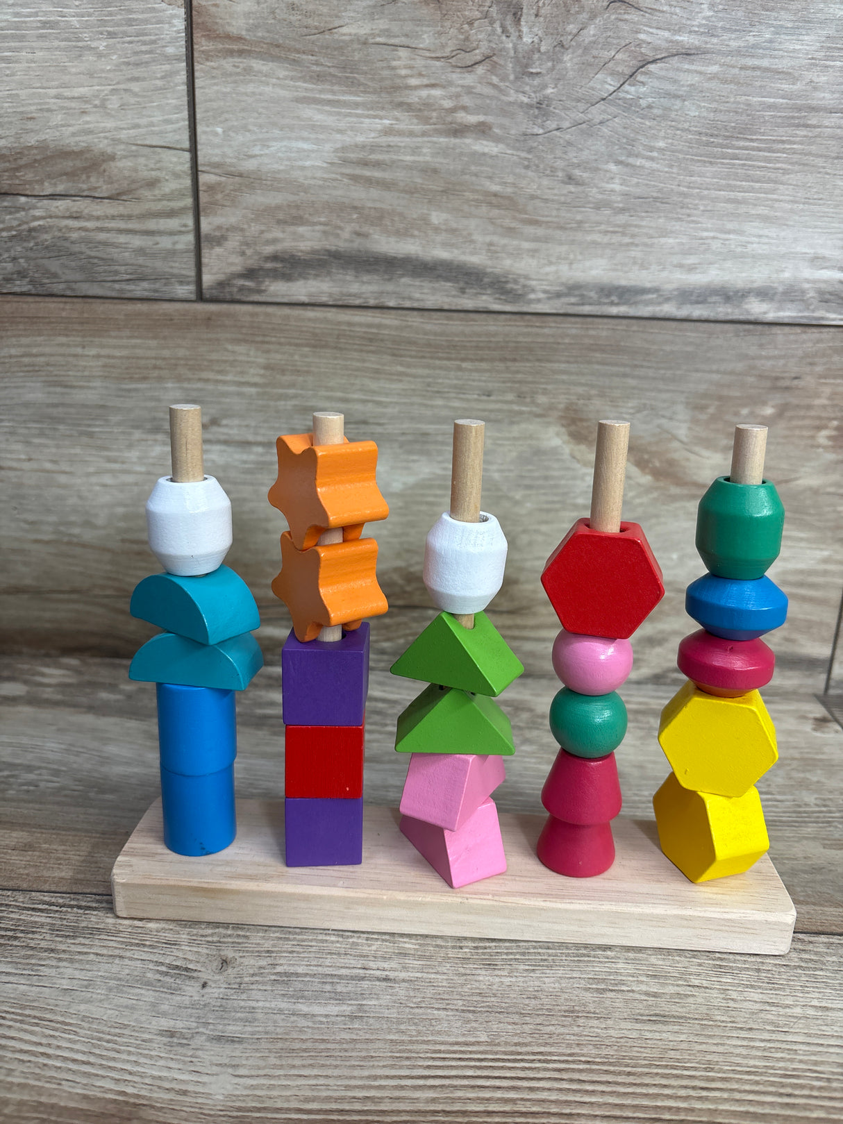 Montessori 5-Pillar Sorting & Counting Toy - 25pc