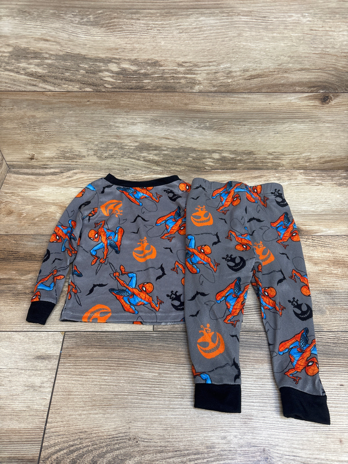 Marvel Spider-Man 2pc Halloween Pajama Set Grey sz 2T