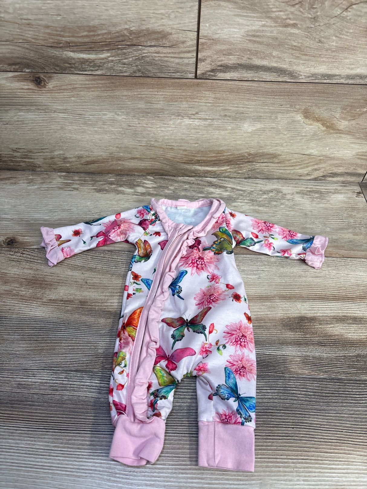 Abbence Butterfly Sleeper Pink sz Preemie