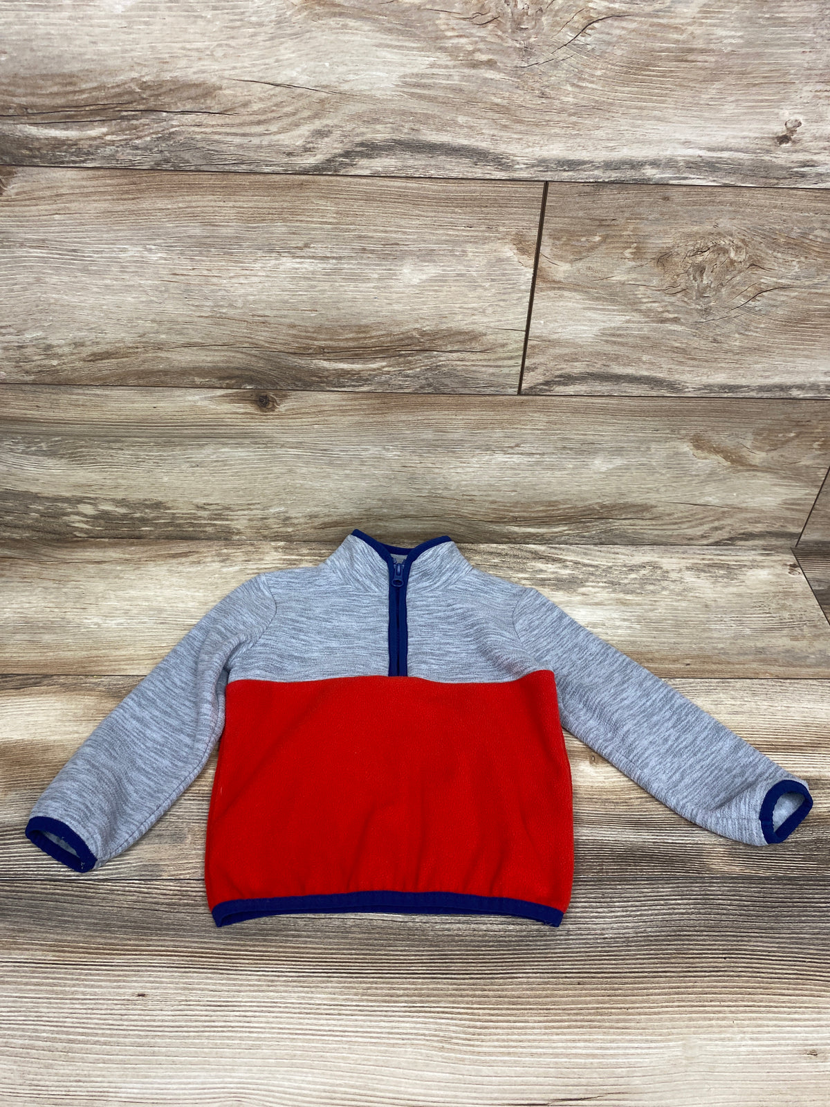Okie Dokie Fleece Quarter Zip Sweatshirt Grey sz 2T